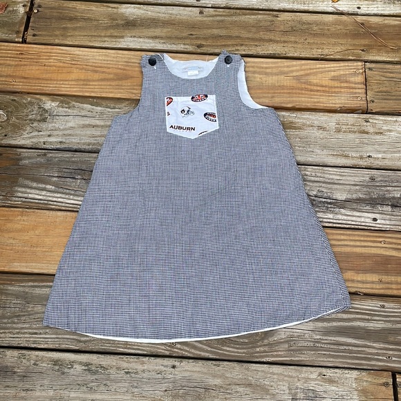 Heavenly Kids Gingham Dress With Auburn Pocket 5T - Picture 2 of 4